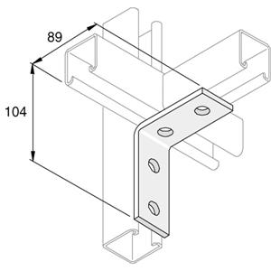 4 Hole 90 Degree Channel Angle Brackets